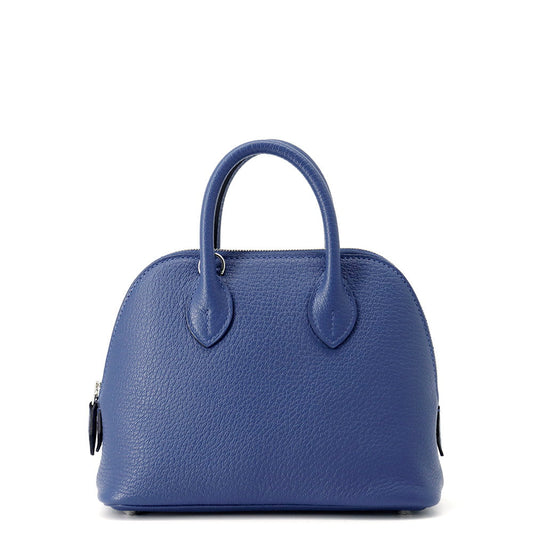 HERMES Bolide1923 Blue Tie Chevre Myzore Goatskin Size Mini