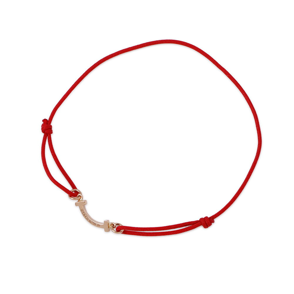 TIFFANY&Co. T Smile Bracelet Online Exclusive Red Code74862993 18K Pink Gold