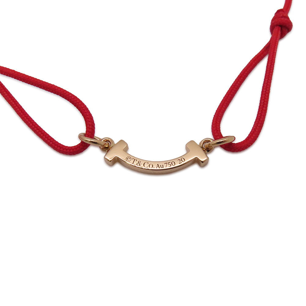 TIFFANY&Co. T Smile Bracelet Online Exclusive Red Code74862993 18K Pink Gold