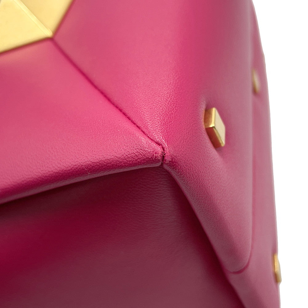 Valentino Garavani Rock Studded 2WAY Shoulder Bag PinkXW0B0K59HHX Leather