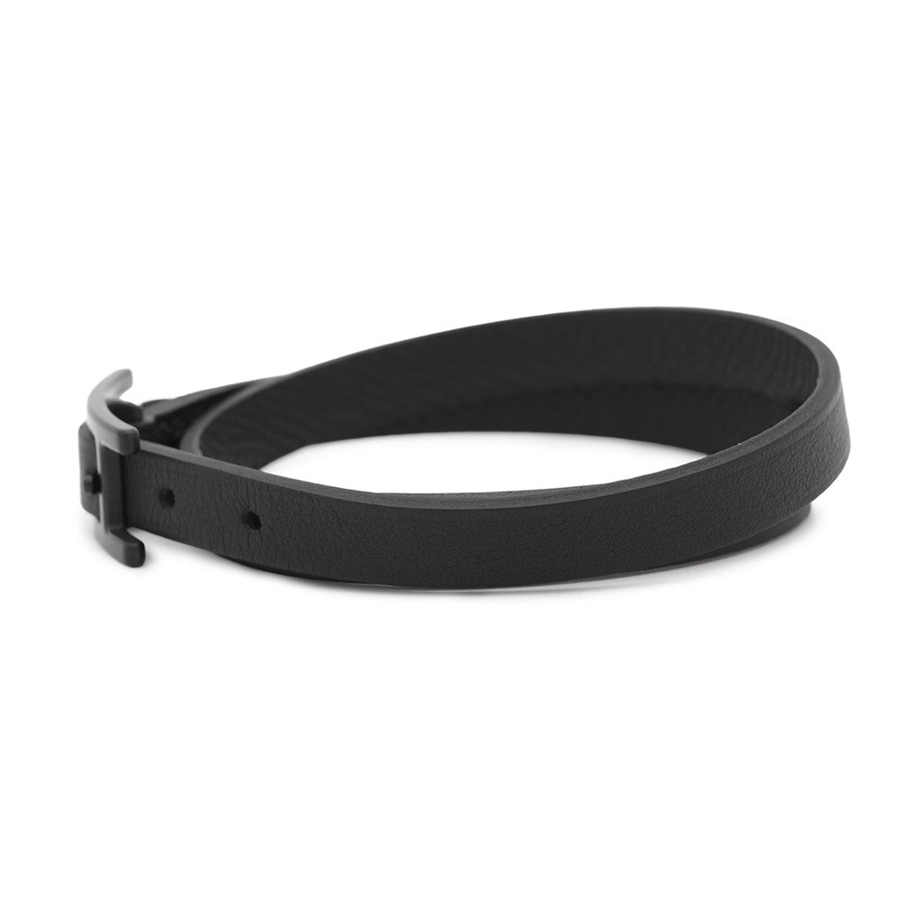 HERMES B-Api Double Tour Bracelet Size T4 So Black Swift Leather Epsom