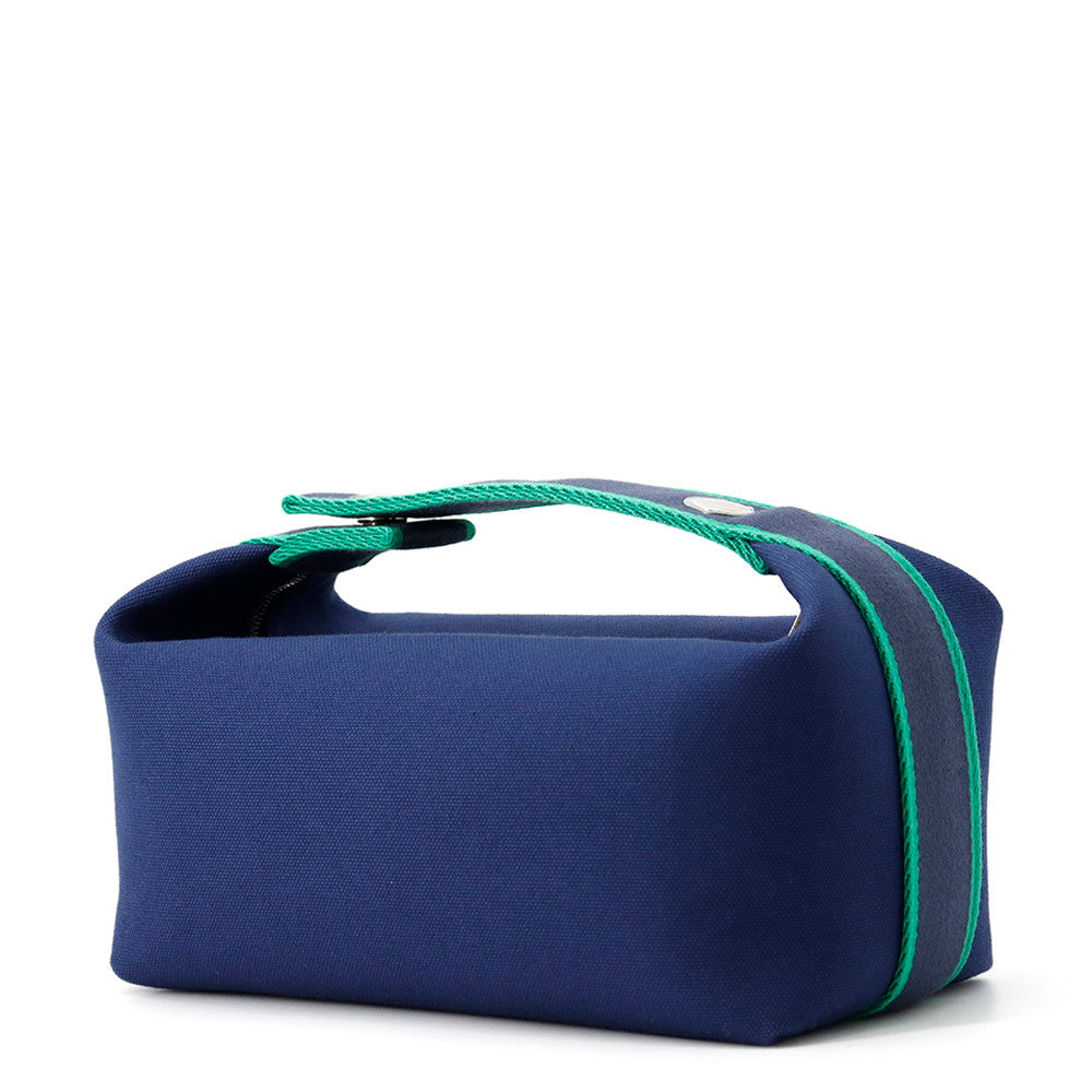 HERMES Brid a Black Navy/Green Canvas Size PM