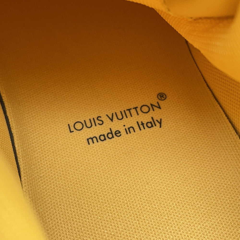 LOUIS VUITTON Trainer Sneakers Jaune Leather Rubber Size 4