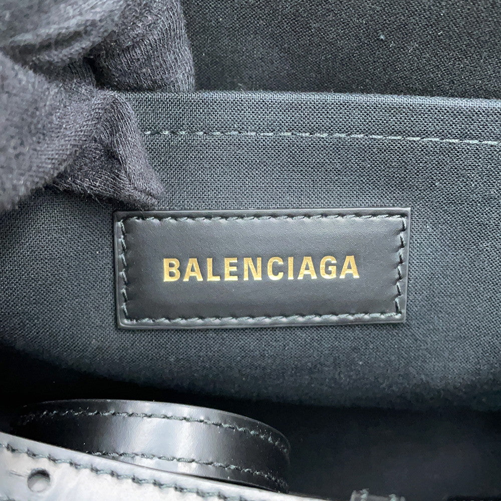 BALENCIAGA Hardware 2WAY Shoulder Bag Black671400 Canvas Leather