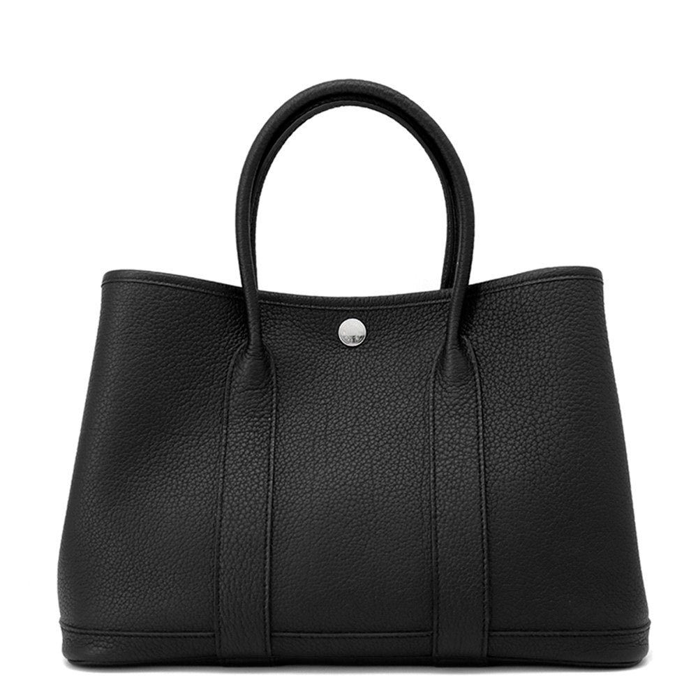 HERMES Garden Party Black Negonda Leather Size TPM