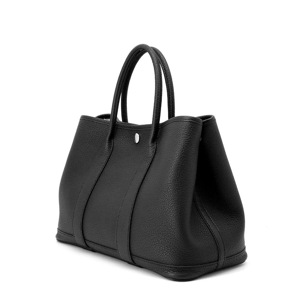 HERMES Garden Party Black Negonda Leather Size TPM