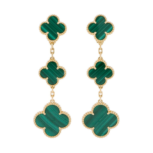 Van Cleef & Arpels Magic Alhambra Earring 3 MotifVCARO2AG00 18K Yellow Gold
