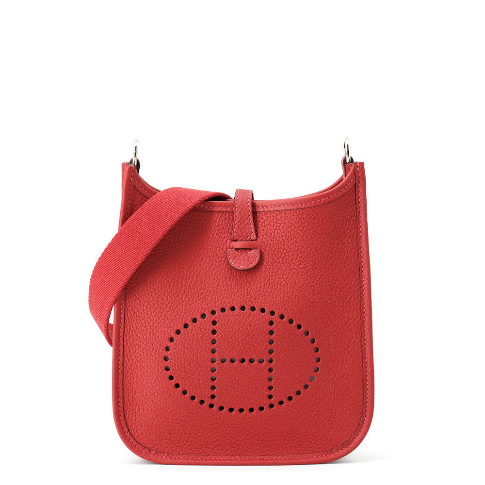 HERMES Evelyne Amazon Long Vermillon Taurillon Nobillo Size TPM