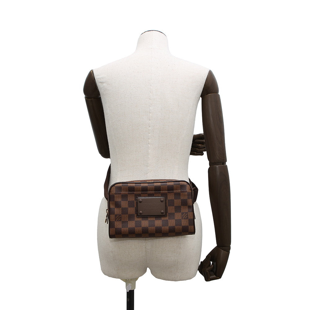 LOUIS VUITTON Bum Bag Brooklyn BrownN41101 Damier Ebene Canvas