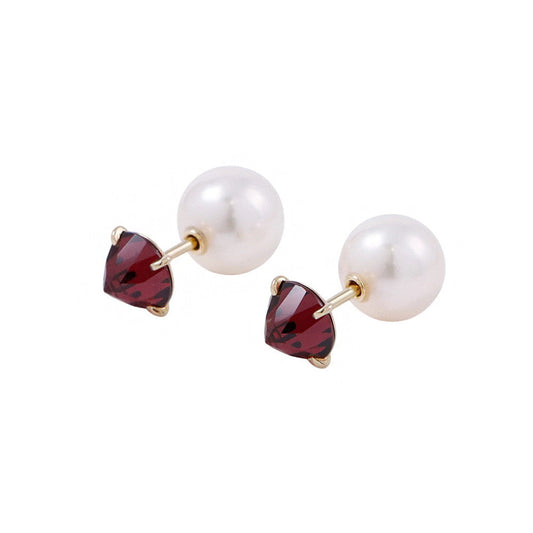 TASAKI Refined Rebellion Garnet EarringE-3657-2-18KYG 18KYG