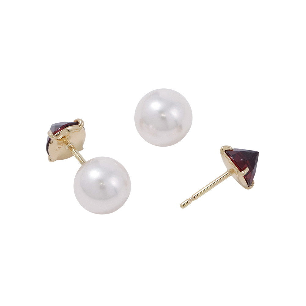TASAKI Refined Rebellion Garnet EarringE-3657-2-18KYG 18KYG