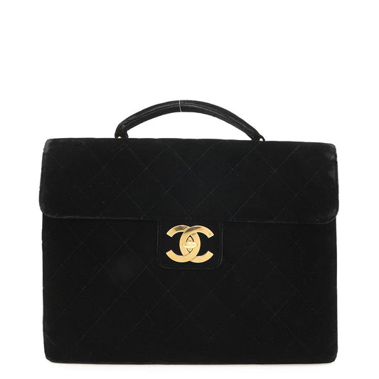 CHANEL Matelasse business bag Black Velvet