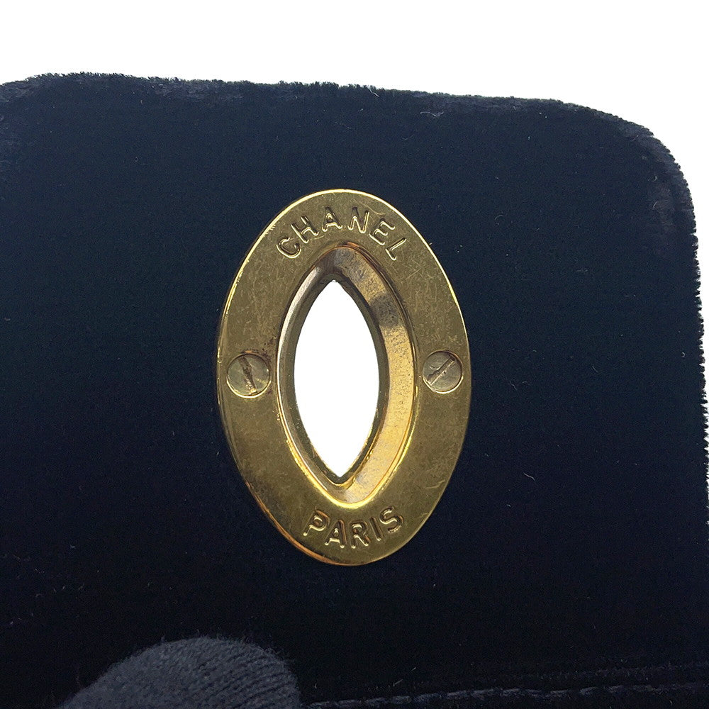 CHANEL Matelasse business bag Black Velvet