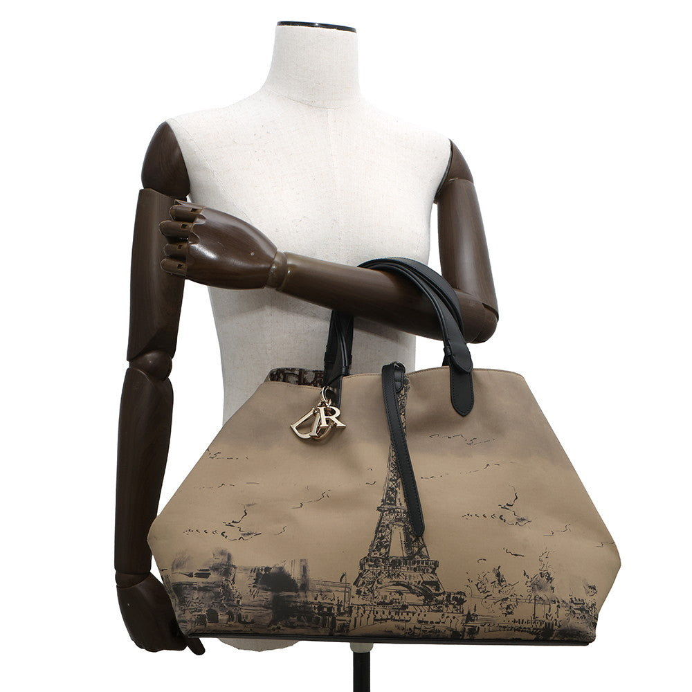 Dior Jules Oblique Tote Bag BeigeM2820OZBP Nylon Leather Size Large