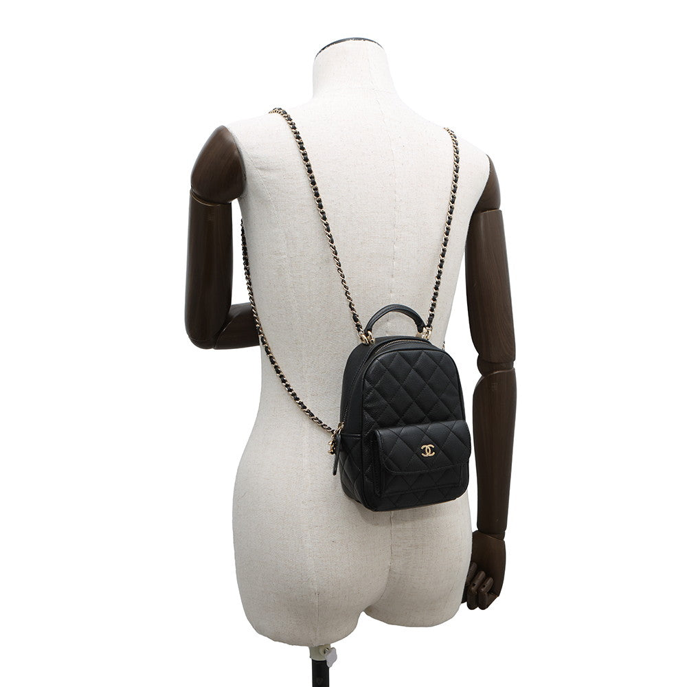 CHANEL Matelasse Timeless Classics Mini Backpack BlackAP3753 Caviar Leather