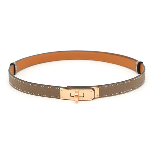 HERMES Kelly belt 18 Etoupe Epsom