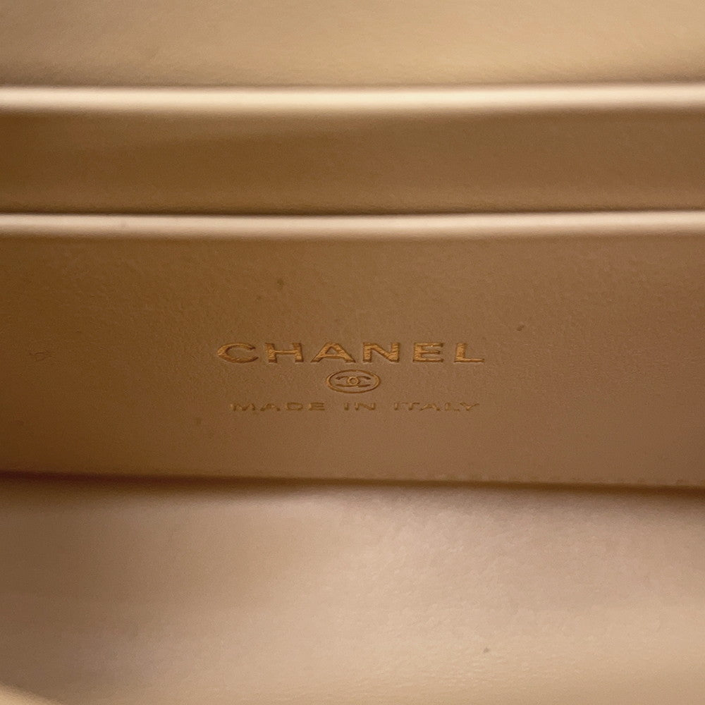 CHANEL Matelasse Coco Handle 2way Handbag BeigeAP4244 Caviar Leather Size Mini mini