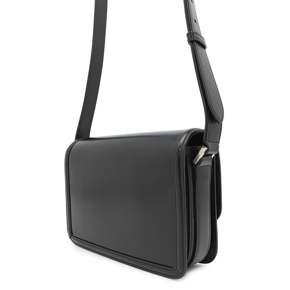 SAINT LAURENT PARIS Solferino Shoulder Bag Black711039 Leather Size Medium