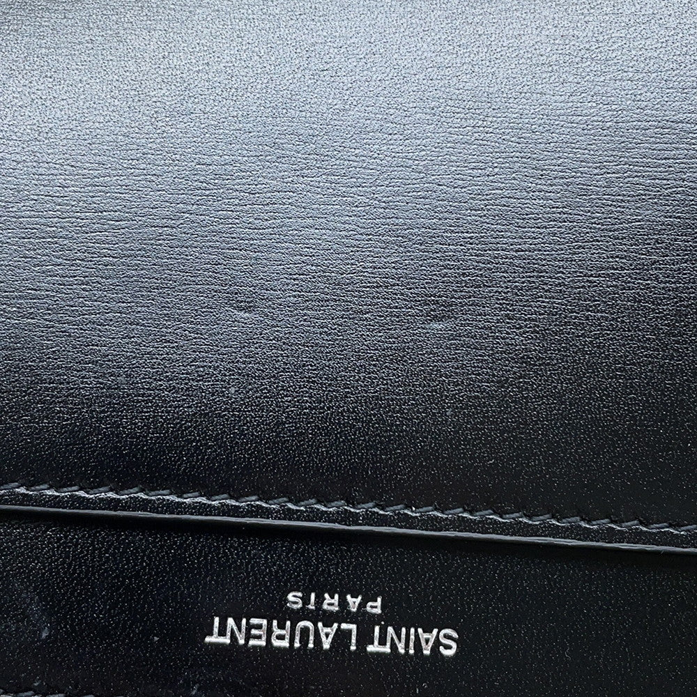 SAINT LAURENT PARIS Solferino Shoulder Bag Black711039 Leather Size Medium