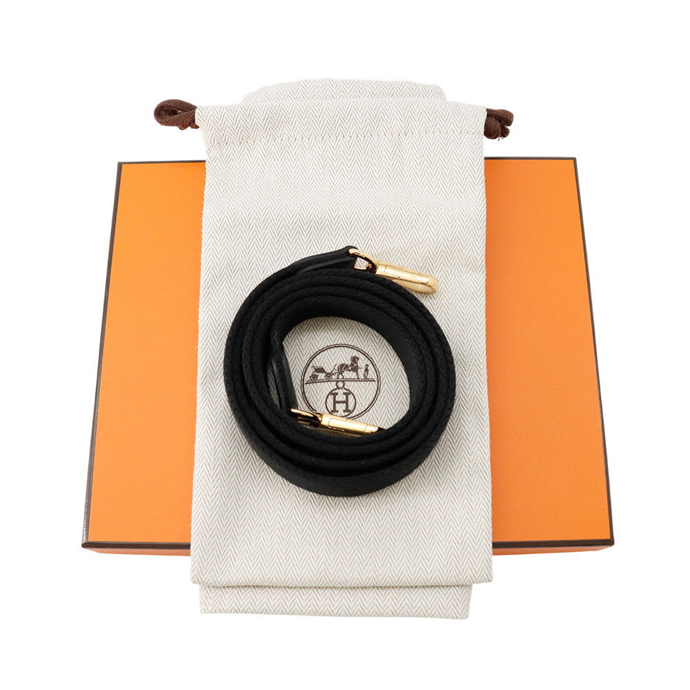 HERMES Evelyne Long Black Taurillon Clemence Size TPM