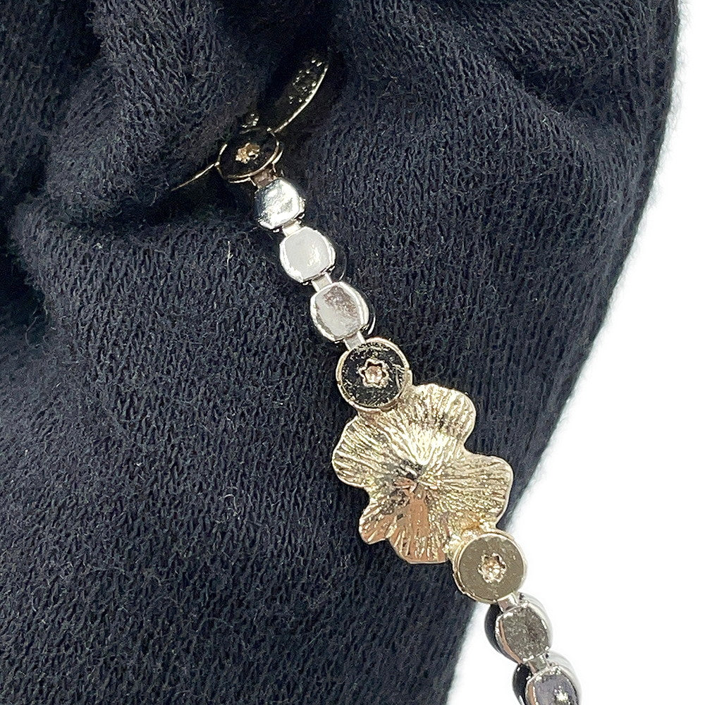 CHANEL CC Logo NecklaceABE912 Gold Plated Rhinestone Faux Pearl