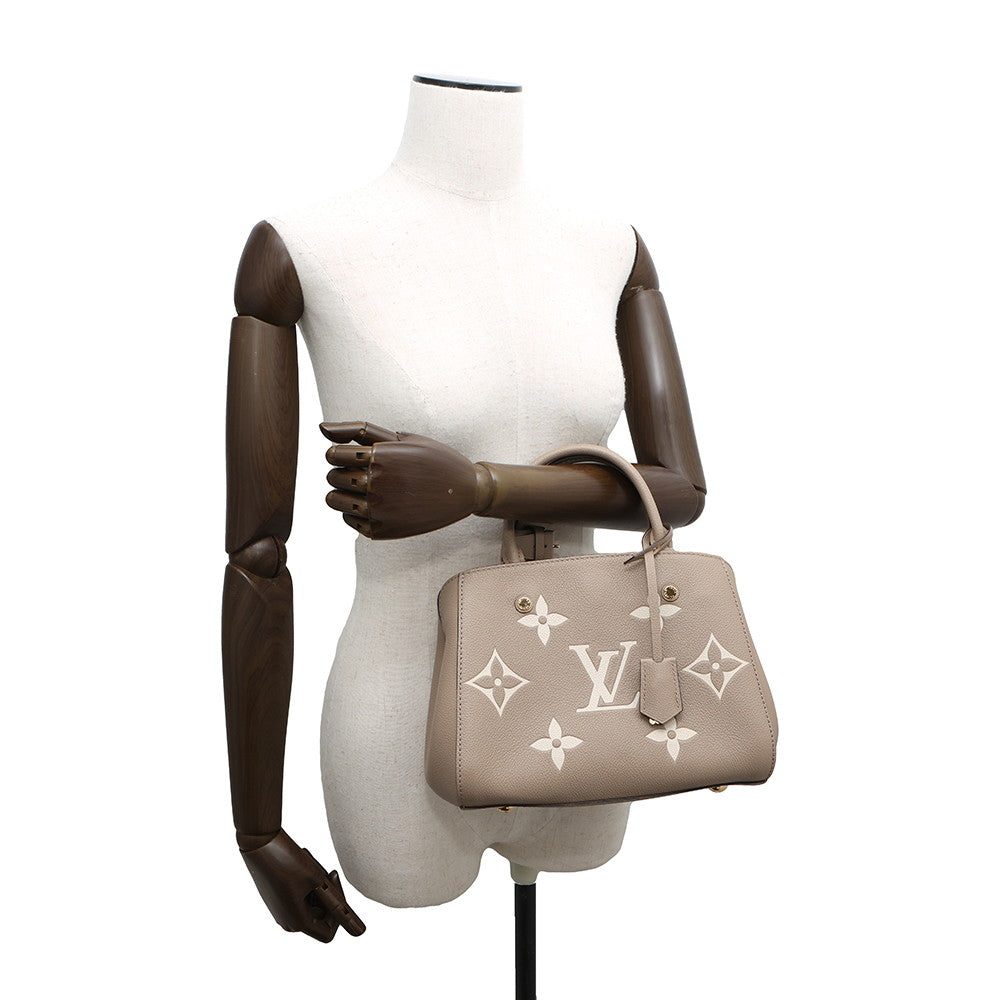 LOUIS VUITTON Montaigne Tourterelle claimM45489 Monogram Empreinte Leather Size BB