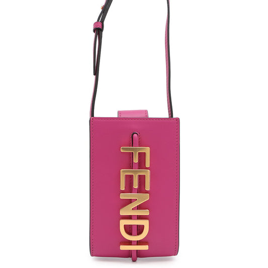 FENDI phone pouch PurplePink7AS192 Leather