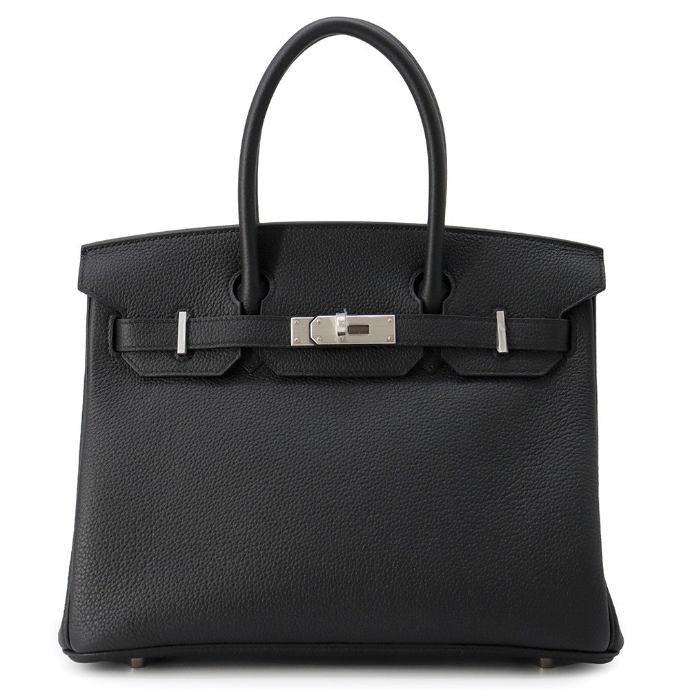 HERMES Birkin Black Togo Leather Size 30