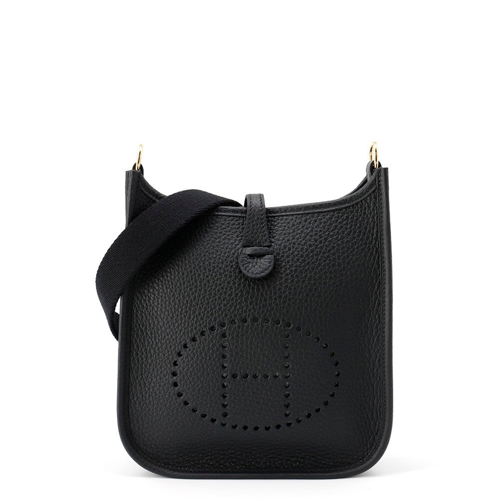 HERMES Evelyne Amazon Long Black Taurillon Clemence Size TPM