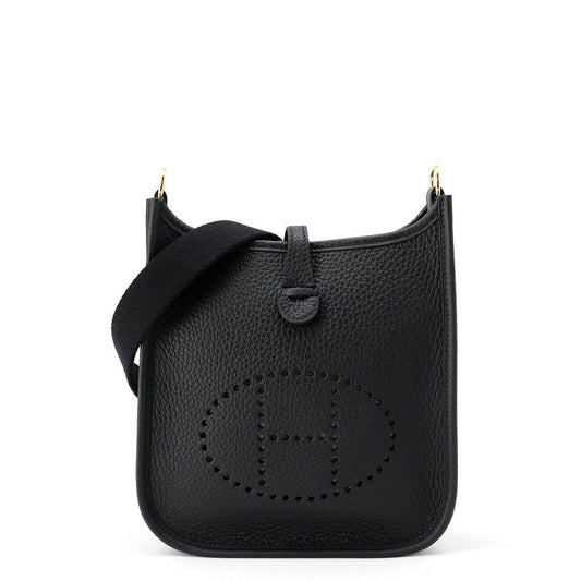 HERMES Evelyne Amazon Long Black Taurillon Clemence Size TPM