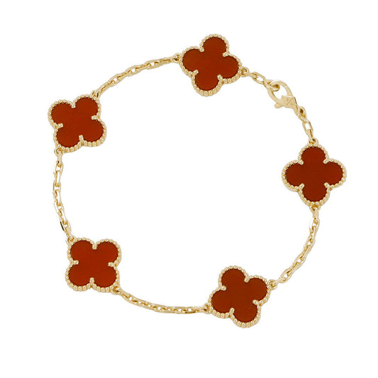 Van Cleef & Arpels Vintage Alhambra Bracelet 5 motifsVCARD35500 18K Yellow Gold