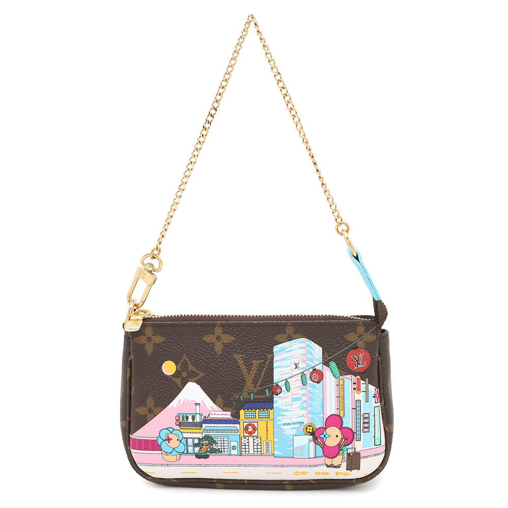 LOUIS VUITTON Mini Pochette Accessoires BlueM81637 Monogram Vivienne Tokyo