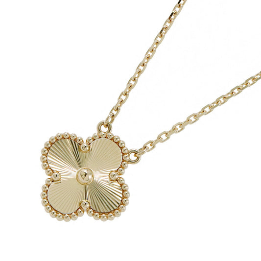 Van Cleef & Arpels Vintage Alhambra Necklace GuillocheVCARP4KL00 18K Yellow Gold