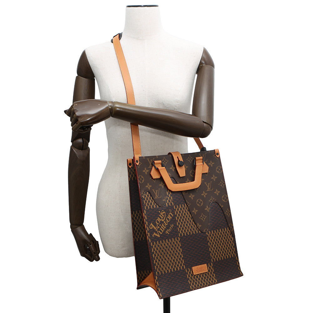 LOUIS VUITTON Mini tote NoirN40355 Damier Ebene Canvas Giant Monogram