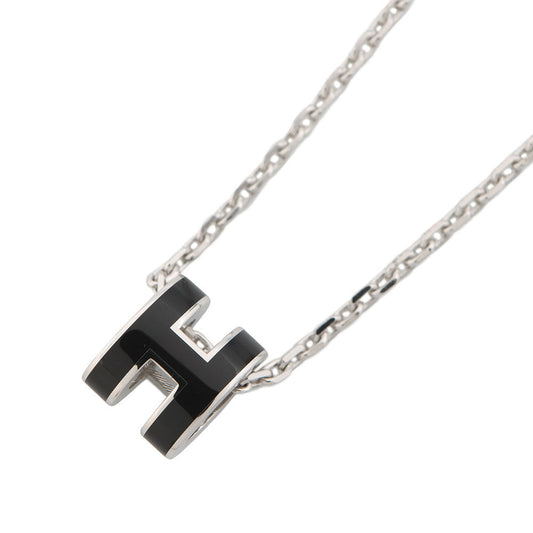 HERMES Pop Ash Necklace Size Mini Black Metal Lacquer