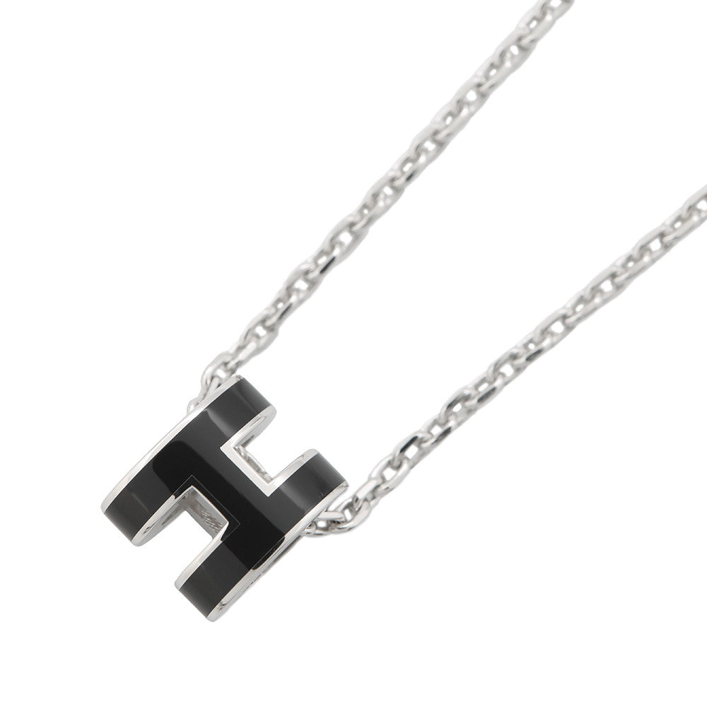 HERMES Pop Ash Necklace Size Mini Black Metal Lacquer