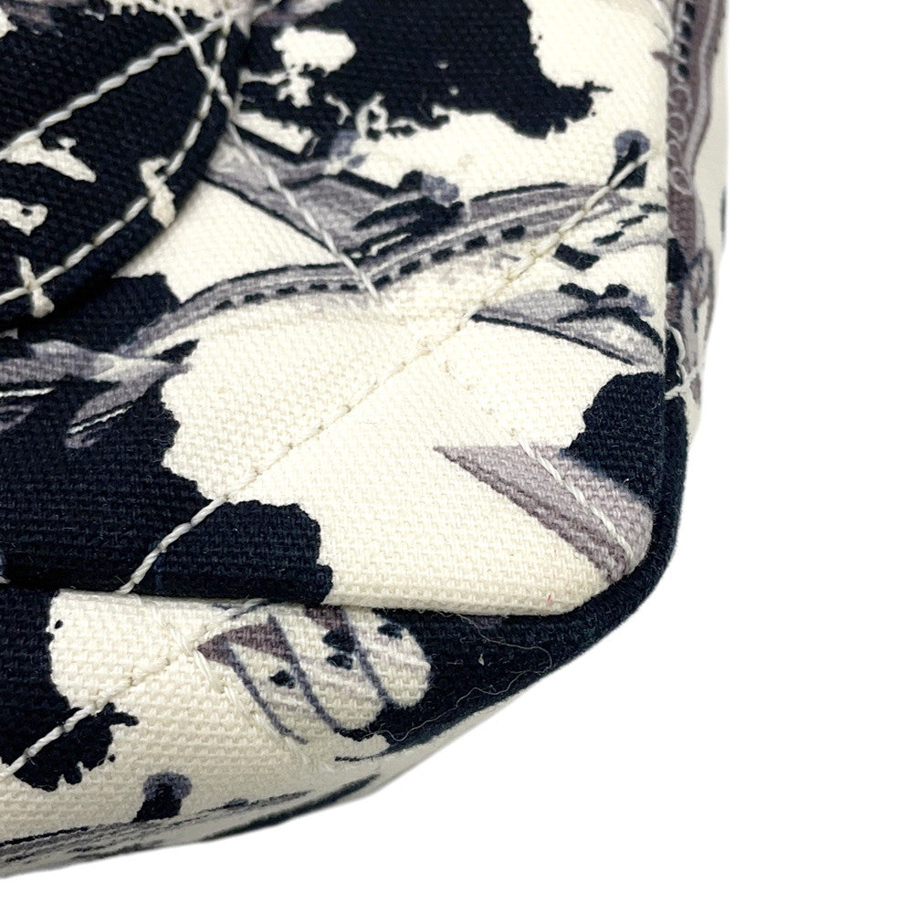 CHANEL Airline ChainShoulder Bag Black/WhiteA31977 Canvas Plastic Size 25