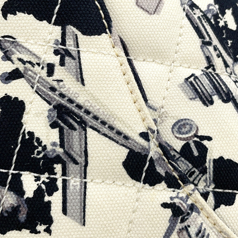 CHANEL Airline ChainShoulder Bag Black/WhiteA31977 Canvas Plastic Size 25