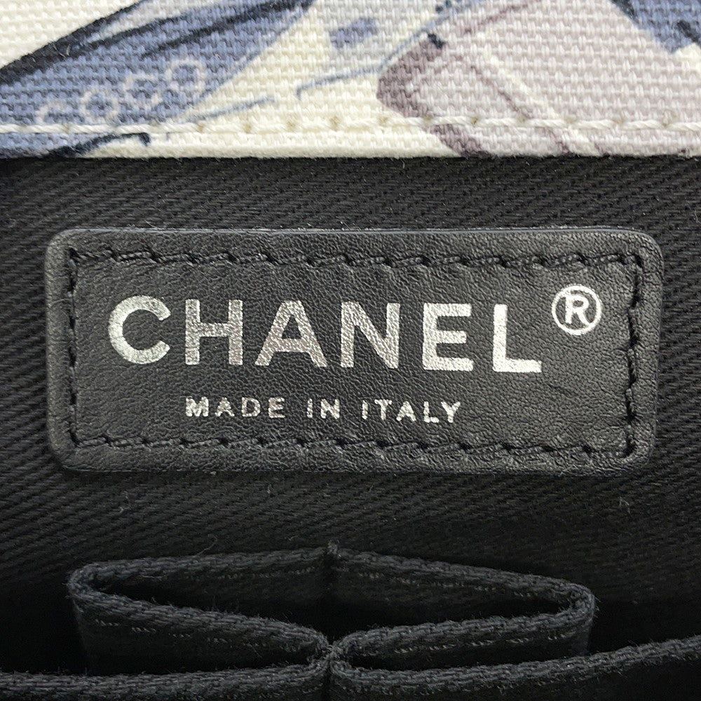 CHANEL Airline ChainShoulder Bag Black/WhiteA31977 Canvas Plastic Size 25