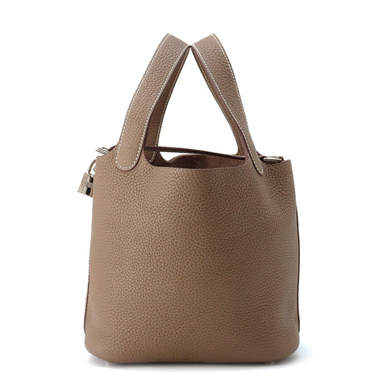 HERMES Picotin Lock Etoupe Taurillon Clemence Size PM