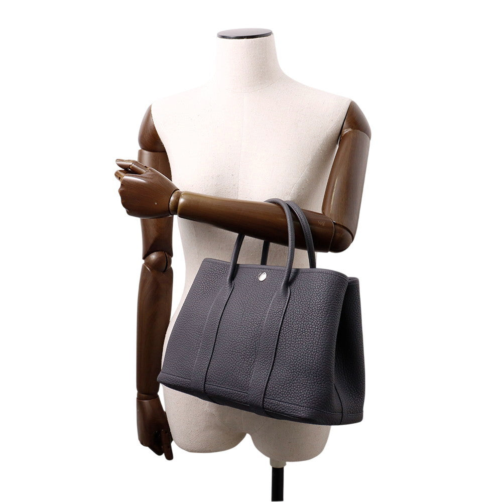 HERMES Garden Party Ardoise Negonda Leather Size TPM