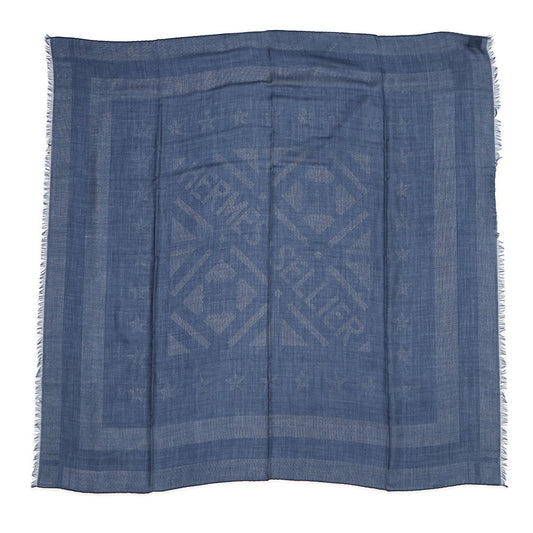 HERMES SELLIER Sellier Navy Cashmere 85% Silk15%