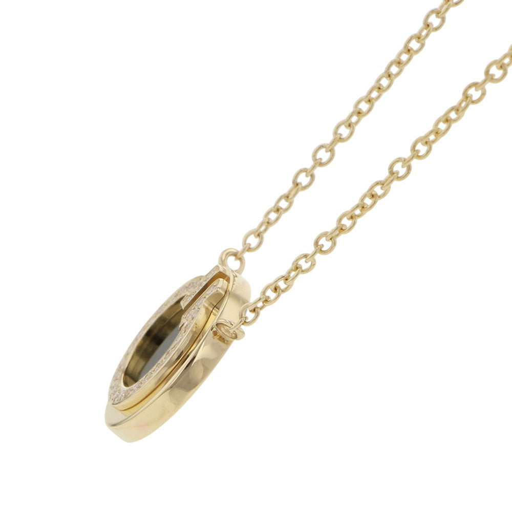 TIFFANY&Co. T TWO Diamond&Black Onyx Circle Pendant 18K Yellow Gold