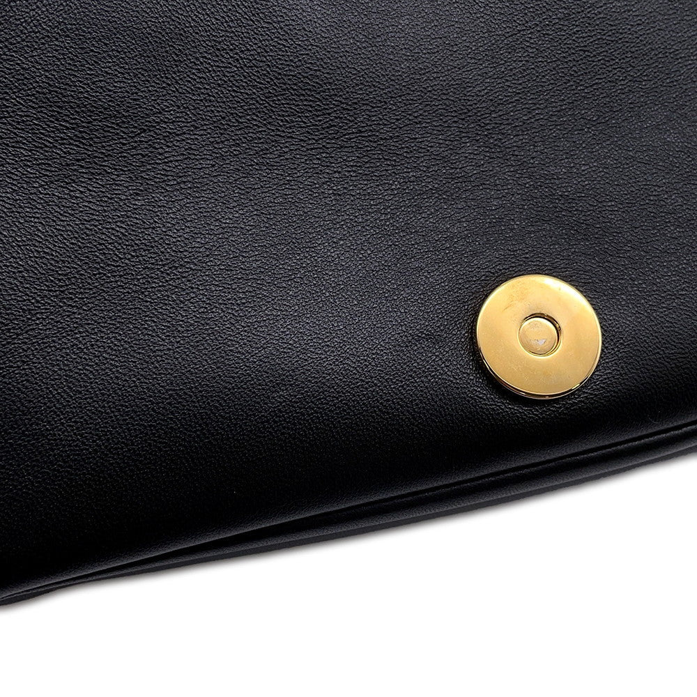 Dior Macrocanage ChainShoulderChain Wallet BlackS5135BNGX_M900 Leather