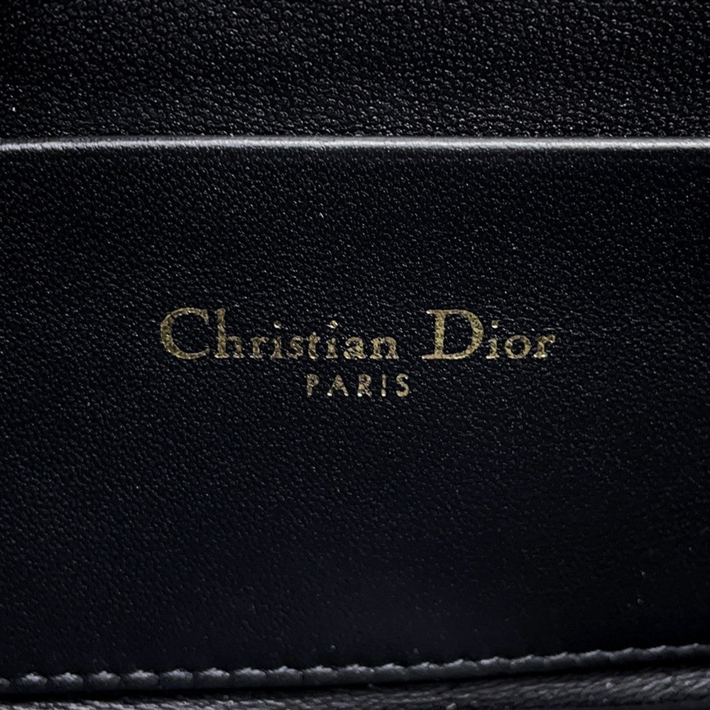Dior Macrocanage ChainShoulderChain Wallet BlackS5135BNGX_M900 Leather