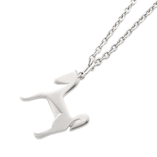 HERMES Panash Necklace Silver Metal