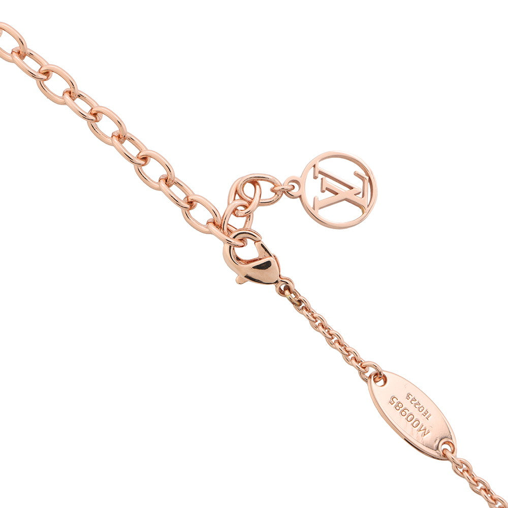 LOUIS VUITTON LV Iconic Necklace Pink GoldM00985 Metal Rhinestone