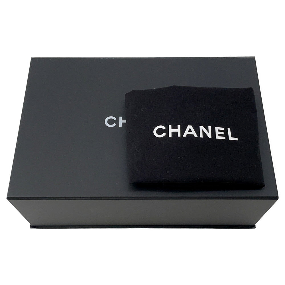 CHANEL Top Handle Mini Flap Bag Green/NavyAS2431 Lambskin Size 20