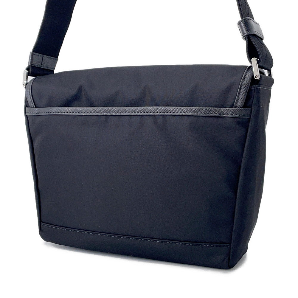 PRADA Re-Nylon xSaffiano Leather Shoulder Bag Black2VD066 Nylon Leather