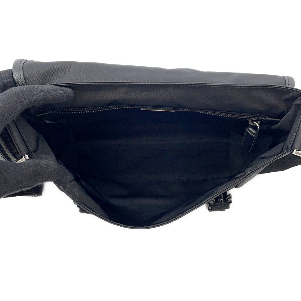 PRADA Re-Nylon xSaffiano Leather Shoulder Bag Black2VD066 Nylon Leather